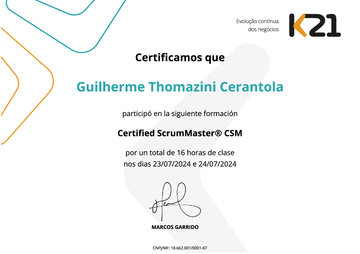 Certificado K21